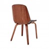 Brinley Black Faux Leather and Walnut Wood Dining Room Accent Chair 04