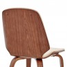 Brinley Cream Faux Leather and Walnut Wood Dining Room Accent Chair 007