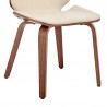 Brinley Cream Faux Leather and Walnut Wood Dining Room Accent Chair 007