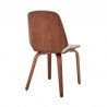 Brinley Gray Faux Leather and Walnut Wood Dining Room Accent Chair 007