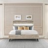 Armen Living Bridges Platform Bed in Two Tone Acacia Wood In Gray