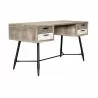 Armen Living Bridges 4 Drawer Desk in Two Tone Acacia Wood Side - Armen Living Bridges 4 Drawer Desk in Two Tone Acacia Wood Side
