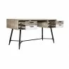Armen Living Bridges 4 Drawer Desk in Two Tone Acacia Wood Open Drawer - Armen Living Bridges 4 Drawer Desk in Two Tone Acacia Wood Open Drawer