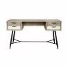 Armen Living Bridges 4 Drawer Desk in Two Tone Acacia Wood Front - Armen Living Bridges 4 Drawer Desk in Two Tone Acacia Wood Front