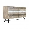 Armen Living Bridges 6 Drawer Dresser in Two Tone Acacia Wood Front Angle