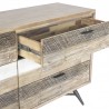 Armen Living Bridges 6 Drawer Dresser in Two Tone Acacia Wood Half View