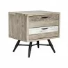 Armen Living Bridges 2 Drawer Nightstand In Two Tone Acacia Wood In Gray 03 - Armen Living Bridges 2 Drawer Nightstand In Two Tone Acacia Wood In Gray 03