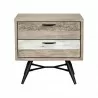 Armen Living Bridges 2 Drawer Nightstand In Two Tone Acacia Wood In Gray 01 - Armen Living Bridges 2 Drawer Nightstand In Two Tone Acacia Wood In Gray 01