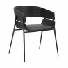 Bronte Wood and Metal Contemporary Dining Room Chairs Set of 2 02 - Bronte Wood and Metal Contemporary Dining Room Chairs Set of 2 02