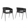 Bronte Wood and Metal Contemporary Dining Room Chairs Set of 2 01