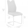 Armen Living Bravo Contemporary Dining Chair In Faux Leather And Brushed Stainless Steel Finish - Set of 2 03