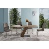 Armen Living Bravo Contemporary Dining Chair In Faux Leather And Brushed Stainless Steel Finish - Set of 2