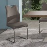 Armen Living Bravo Contemporary Dining Chair In Faux Leather And Brushed Stainless Steel Finish - Set of 2 01