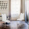 Armen Living Bravo Contemporary Dining Chair In Faux Leather And Brushed Stainless Steel Finish - Set of 2 03 006