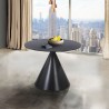 Armen Living Brittany Contemporary Dining Table In Gray Matte Finish And Gray Glass Top in Matte Gray  01