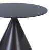 Brittany Contemporary Dining Table in Grey Matte Finish and Grey Glass Top - Table Close-Up