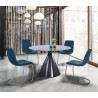 Brittany Contemporary Dining Table in Grey Matte Finish and Grey Glass Top - Lifestyle Set