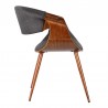 Butterfly Mid-Century Dining Chair in Walnut Finish and Charcoal Fabric 03