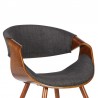 Butterfly Mid-Century Dining Chair in Walnut Finish and Charcoal Fabric 07