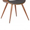 Butterfly Mid-Century Dining Chair in Walnut Finish and Charcoal Fabric 05