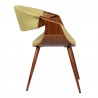 Butterfly Mid-Century Dining Chair in Walnut Finish and Green Fabric 02