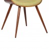 Butterfly Mid-Century Dining Chair in Walnut Finish and Green Fabric 05