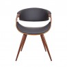 Butterfly Mid-Century Dining Chair in Walnut Finish and Gray Fabric 02
