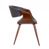 Butterfly Mid-Century Dining Chair in Walnut Finish and Gray Fabric 05