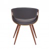 Butterfly Mid-Century Dining Chair in Walnut Finish and Gray Fabric 05