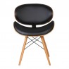 Armen Living Cassie Mid-Century Dining Chair In Walnut Wood And Faux Leather 012