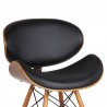 Armen Living Cassie Mid-Century Dining Chair In Walnut Wood And Faux Leather 012