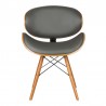 Armen Living Cassie Mid-Century Dining Chair In Walnut Wood And Faux Leather 01