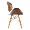 Armen Living Cassie Mid-Century Dining Chair In Walnut Wood And Faux Leather 04