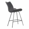 Armen Living Coronado Contemporary Counter Height Barstool In Brushed Gray Powder Coated Finish And Gray Faux Leather 003 - Armen Living Coronado Contemporary Counter Height Barstool In Brushed Gray Powder Coated Finish And Gray Faux Leather 003