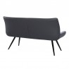Coronado Contemporary Bench in Brushed Gray Powder Coated Finish and Gray Fabric 02