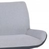 Coronado Contemporary Bench in Brushed Gray Powder Coated Finish and Gray Fabric 06