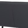 Coronado Contemporary Bench in Brushed Gray Powder Coated Finish and Gray Fabric 04