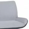 Armen Living Coronado Contemporary Bench in Brushed Gray Powder Coated Finish and Gray Fabric - Seat Side Close-Up - Armen Living Coronado Contemporary Bench in Brushed Gray Powder Coated Finish and Gray Fabric - Seat Side Close-Up