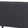 Armen Living Coronado Contemporary Bench in Brushed Gray Powder Coated Finish and Gray Fabric - Back