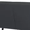 Armen Living Coronado Contemporary Bench in Brushed Gray Powder Coated Finish and Gray Fabric - Back - Armen Living Coronado Contemporary Bench in Brushed Gray Powder Coated Finish and Gray Fabric - Back