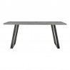 Armen Living Coronado Contemporary Dining Table In Gray Powder Coated Finish With Cement Gray Top  02