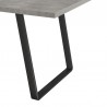 Armen Living Coronado Contemporary Dining Table In Gray Powder Coated Finish With Cement Gray Top  04