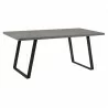 Armen Living Coronado Contemporary Dining Table in Grey Powder Coated Finish with Cement Gray Top - Angled - Armen Living Coronado Contemporary Dining Table in Grey Powder Coated Finish with Cement Gray Top - Angled