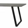 Armen Living Coronado Contemporary Dining Table in Grey Powder Coated Finish with Cement Gray Top - Side - Armen Living Coronado Contemporary Dining Table in Grey Powder Coated Finish with Cement Gray Top - Side