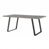 Armen Living Coronado Contemporary Dining Table In Gray Powder Coated Finish With Cement Gray Top  01