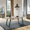 Armen Living Coronado Contemporary Dining Table in Grey Powder Coated Finish with Cement Gray Top - Lifestyle - Armen Living Coronado Contemporary Dining Table in Grey Powder Coated Finish with Cement Gray Top - Lifestyle