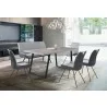 Armen Living Coronado Contemporary Dining Table in Grey Powder Coated Finish with Cement Gray Top - Lifestyle 2 - Armen Living Coronado Contemporary Dining Table in Grey Powder Coated Finish with Cement Gray Top - Lifestyle 2