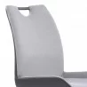 Coronado Contemporary Dining Chair in Grey Powder Coated Finish and Pewter - Seat Close-Up - Coronado Contemporary Dining Chair in Grey Powder Coated Finish and Pewter - Seat Close-Up