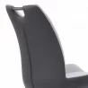 Coronado Contemporary Dining Chair in Grey Powder Coated Finish and Pewter - Back Angle Close_up - Coronado Contemporary Dining Chair in Grey Powder Coated Finish and Pewter - Back Angle Close_up