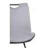 Coronado Contemporary Dining Chair in Grey Powder Coated Finish and Pewter - Seat Side Close-Up